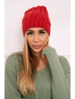 Fleecová čiapka Iwona K221 maroon