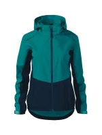 Dúhová bunda pre ženy smaragdová