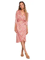 M668 Zavinovacie šaty s potlačou - model 1 M668 Zavinovacie šaty s potlačou - model 1