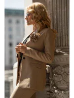 S370 Kvetinová bunda - béžová