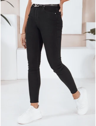 Dámske skinny džínsy čierne FashionStreet UY2755