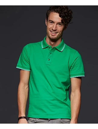 Daiber JN 986 Pánske polo tričko z piké 02.0986 fern green/white