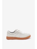 Zamszowe Niskie Sneakersy Damskie Szare Paliana