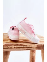 Dětské látkové tenisky se suchým zipem BIG STAR KK374077 Růžová Dětské látkové tenisky se suchým zipem BIG STAR KK374077 Růžová
