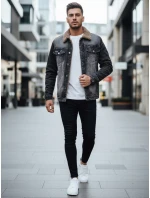 Pánska zateplená džínsová bunda čierna FashionStreet TX4725z