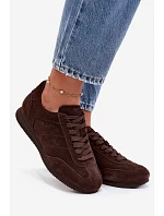 Tenisky z prírodného semišu Big Star TT274226 Chocolate Tenisky z prírodného semišu Big Star TT274226 Chocolate