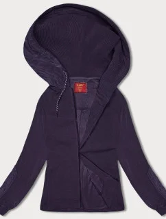 Fialová dámska rebrovaná mikina (AMG-311)