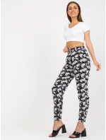 Nohavice D73771M61869M čiernobiele