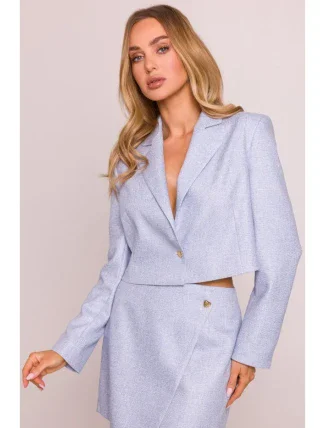 M853 Orezaná bunda - svetlomodrá