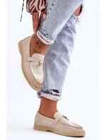 Klasyczne Mokasyny Damskie Beżowe Cortez