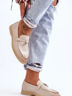 Klasyczne Mokasyny Damskie Beżowe Cortez