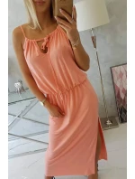 Boho šaty 8893 lososové - Kesi Boho šaty 8893 lososové - Kesi