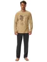 Pánske pyžamo 41905 Jerry béžová - HENDERSON