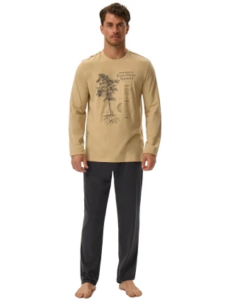 Pánske pyžamo 41905 Jerry béžová - HENDERSON