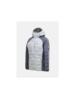 Pánska péřová bunda PEAK PERFORMANCE M Helium Down Hybrid Hood, sivá Pánska péřová bunda PEAK PERFORMANCE M Helium Down Hybrid Hood, sivá