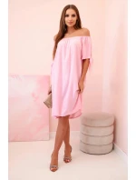 Dámske viskózové šaty 81785 candy pink - Kesi Dámske viskózové šaty 81785 candy pink - Kesi
