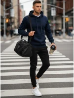 Pánske tmavomodré a čierne tepláky FashionStreet AX0631