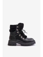 Ocieplane Botki Trapery Na Zamek Z Eko Skóry Czarne Willatta