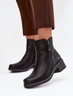 Dámska členková obuv 24BT02-7992 čierna - Unisoft