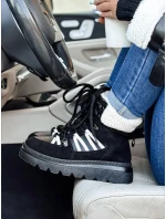 Dámske zateplené trekové topánky COZYLOFT black FashionStreet ZY0555