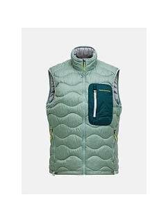 Pánska péřová vesta PEAK PERFORMANCE M Helium Utility Down Vest, zelená farba