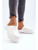 Damskie Klapki Na Masywnej Podeszwie Big Star NN274015 Białe