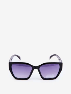 Damskie Klasyczne Okulary Przeciwsłoneczne Ze Złotymi Detalami UV400 Czarne