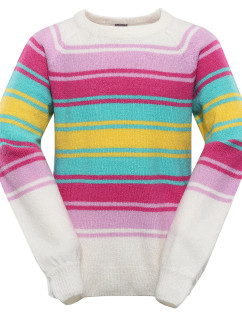 Detský pruhovaný sveter nax NAX NORDO creme