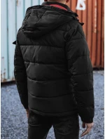 Pánska prešívaná zimná bunda s kapucňou čierna FashionStreet TX4930