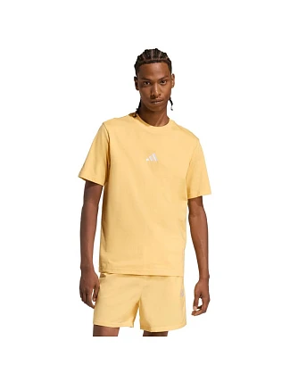 Pánske tričko adidas Essentials Small Logo Single Jersey, žlté, KT0561 Pánske tričko adidas Essentials Small Logo Single Jersey, žlté, KT0561