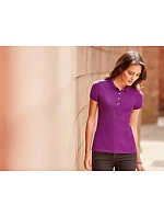 Russell Athletic 566F Dámske elastické polo tričko z piké 10.566F light oxford Russell Athletic 566F Dámske elastické polo tričko z piké 10.566F light oxford