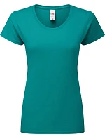 Fruit of the Loom Lady-Fit Iconic 195 T Dámske tričko z hrubej bavlny 16.1424 ocean teal