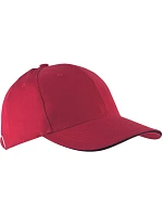 K-up KP 011 6-panelová sendvičová čiapka „Orlando“ 20.0011 červená/čierna