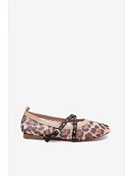 Sieťované balerínky s remienkami, leopardí vzor, Orley Sieťované balerínky s remienkami, leopardí vzor, Orley
