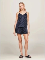 Dámska pyžamová súprava v darčekovom balení GIFT PYJ CAMI SET & SLIPPERS UW0UW04855 DW5 tm. modrá - Tommy Hilfiger