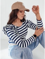 Dámska pruhovaná blúzka z viskózy MORAS navy blue FashionStreet RY2348 Dámska pruhovaná blúzka z viskózy MORAS navy blue FashionStreet RY2348