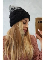 Fleecová čiapka Ilona K218 čierna+sivá