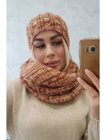 Dámsky fleecový set 4 Seasons K263 camel+red