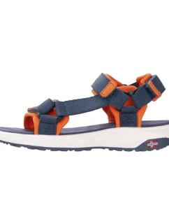 Detské sandále Trollkids Lysefjord mystic blue/orange (666-142)