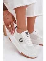Sneakersy Damskie Na Platformie Big Star RR274572 HI-POLY SYSTEM Białe