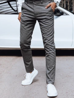 Pánske tmavosivé nohavice FashionStreet chinos UX4388