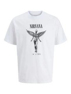 Jack&Jones Nirvana JPRBLUNIRVANA SS TEE 12287521 BRIGHT WHITE