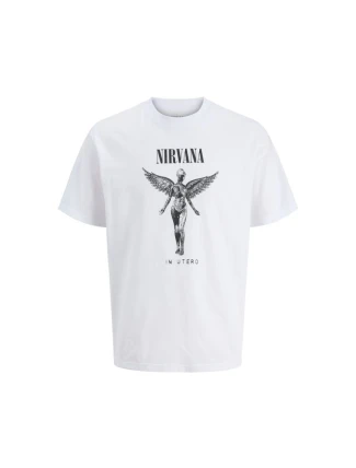 Jack&Jones Nirvana JPRBLUNIRVANA SS TEE 12287521 BRIGHT WHITE