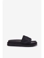 Klapki Damskie Na Platformie Big Star RR274A540 Czarne