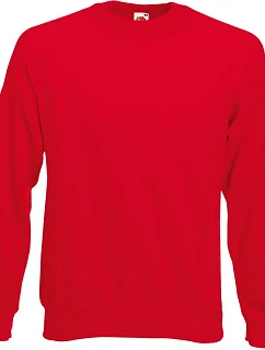 Fruit of the Loom Classic Raglan Sweat – mikina s raglánovými rukávmi 16.2216 červená
