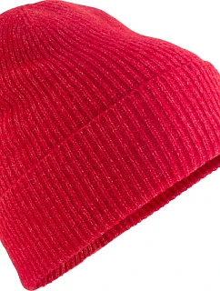 Beechfield B 388 Pletená čiapka „Wool Blend“ 53.0388 červená melírovaná