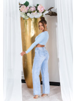 Sexy Koucla cropped longsleeve Shirt with Cut Outs