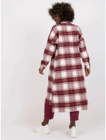 Dámska košeľa EM-KS-002/04.50P Ecru-vínová - FPrice Dámska košeľa EM-KS-002/04.50P Ecru-vínová - FPrice