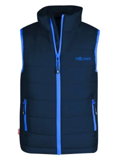 Trollkids Kids Trondheim Vest navy/medium blue (511-117) ultraľahká detská vesta pre chlapcov/dievčatá