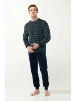 Vamp - Zamatové pánske pyžamo s manžetami 21961 - Vamp